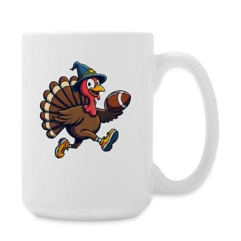 Thanksgiving Football Truthahn - Große Tasse 440 ml - Weiß - Rechts