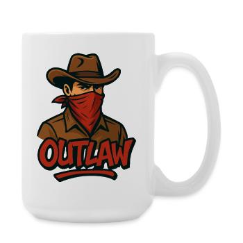 Wild Outlaw Cowboy Bandana - Large Mug 440 ml - white - Right