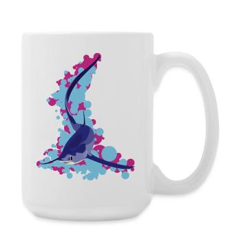 Fuchshai (Alopias supersiloucus) - Große Tasse 440 ml - Weiß - Rechts