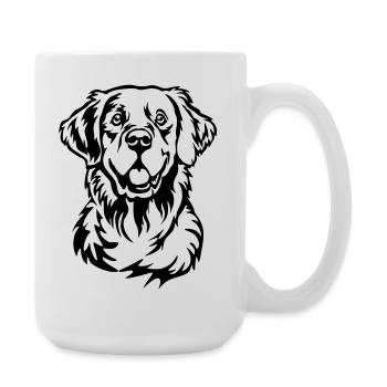 Golden Retriever Head - Large Mug 440 ml - white - Right