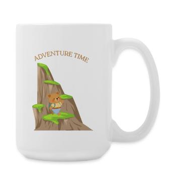 Little bear on a big tour - Large Mug 440 ml - white - Right
