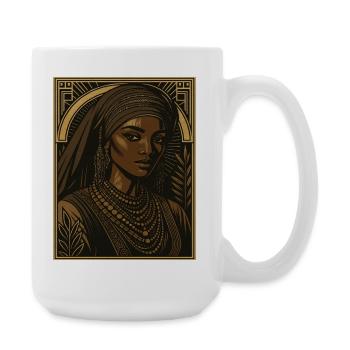 Goldene Königin der Ferne - Große Tasse 440 ml - Weiß - Rechts