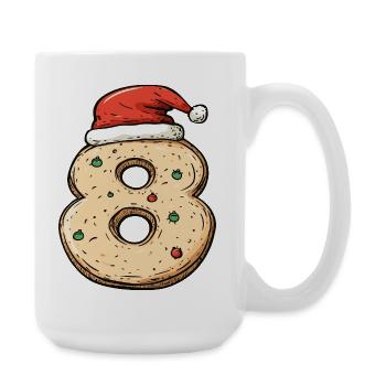 8 Number Cookie Christmas - Large Mug 440 ml - white - Right