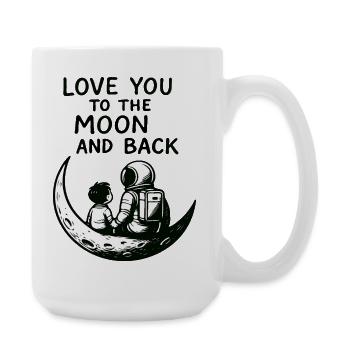 Je t’aime jusqu’à la lune et retour - Grande tasse 440 ml - blanc - Droite