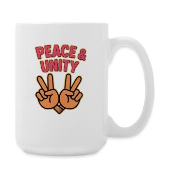 Paix et unité Main Signes de paix - Grande tasse 440 ml - blanc - Droite