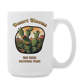 Big Bend National Park Desert Cacti Flowers Nature - Large Mug 440 ml - white - Right