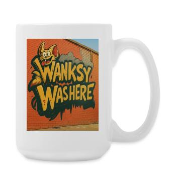 Wanksy Was Here Graffiti - Large Mug 440 ml - white - Right