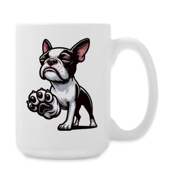 Boston Terrier Boston terrier besitzer Bosti - Große Tasse 440 ml - Weiß - Rechts