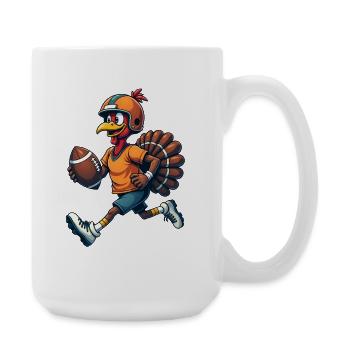 Thanksgiving Football Turkey - Large Mug 440 ml - white - Right