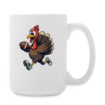 Thanksgiving Football Turkey - Large Mug 440 ml - white - Right