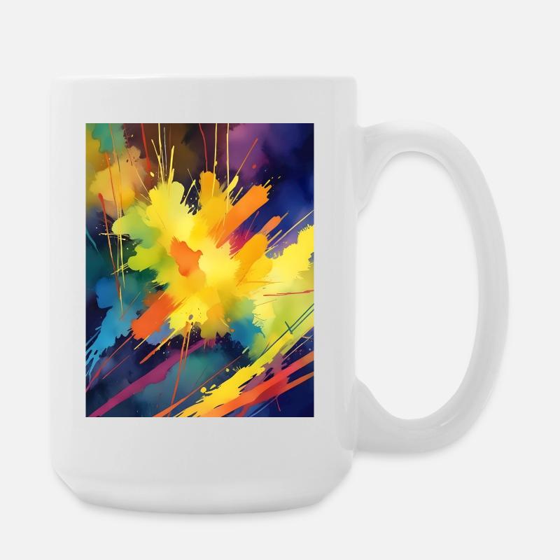 Explosion de couleurs Résumé - Grande tasse 440 ml - blanc