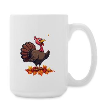 Thanksgiving Lustiger Thanksgiving Truthahn - Große Tasse 440 ml - Weiß - Rechts