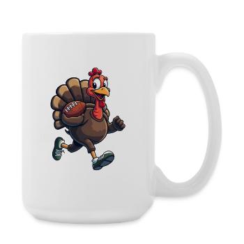 Thanksgiving Football Turkey - Large Mug 440 ml - white - Right
