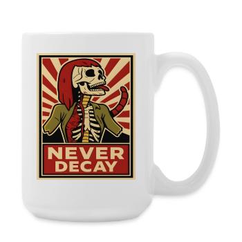 Never Decay Skelet Punk  - Große Tasse 440 ml - Weiß - Rechts