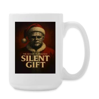 Stille Gabe der Dunkelheit, Ein Weihnachts Clown - Große Tasse 440 ml - Weiß - Rechts