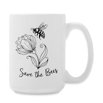 Save the bees - Large Mug 440 ml - white - Right