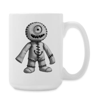 MONSTERPUPPE #2 [Schwarz & Weiß] - Große Tasse 440 ml - Weiß - Rechts
