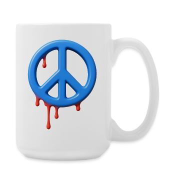 STOP WAR - peace & love - Large Mug 440 ml - white - Right