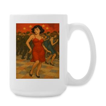 Frau im Tanz der Nacht - Große Tasse 440 ml - Weiß - Rechts