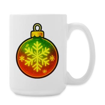Ornement en forme de flocon de neige pour le Bal de Noël - Grande tasse 440 ml - blanc - Droite