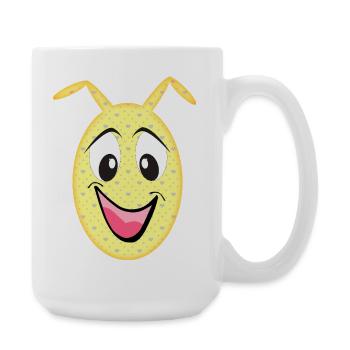 Monstre au Cœur Jaune - Grande tasse 440 ml - blanc - Droite