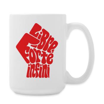LIBRE FORTE fem – lass uns reden - Große Tasse 440 ml - Weiß - Rechts