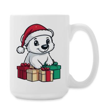 Cadeaux de Noël pour l’ours polaire Ours polaire - Grande tasse 440 ml - blanc - Droite