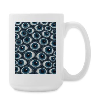 Augen  Muster - Große Tasse 440 ml - Weiß - Rechts