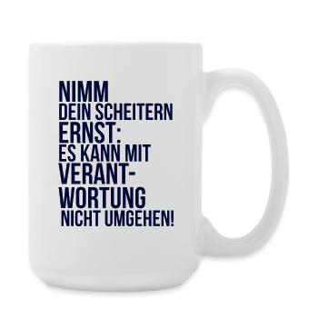 about going wild: Take your failure seriously - Large Mug 440 ml - white - Right