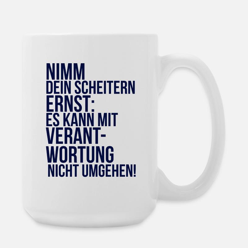 about going wild: Take your failure seriously - Large Mug 440 ml - white