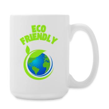 Eco Leaf Earth Grafik - Große Tasse 440 ml - Weiß - Rechts