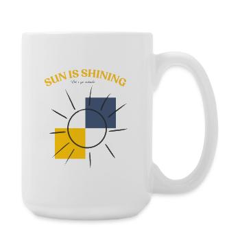 Sun is shining - let´s go outside - Große Tasse 440 ml - Weiß - Rechts