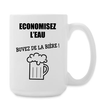 Économisez de l’eau, buvez de la bière - Grande tasse 440 ml - blanc - Droite