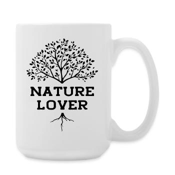 Nature Lover Gift Tree Nature Hiking - Large Mug 440 ml - white - Right
