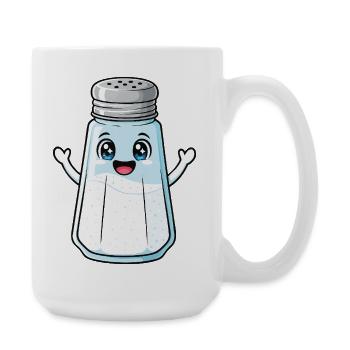 Salzstreuer Niedlich Lustig Passende Paare Valentin - Große Tasse 440 ml - Weiß - Rechts
