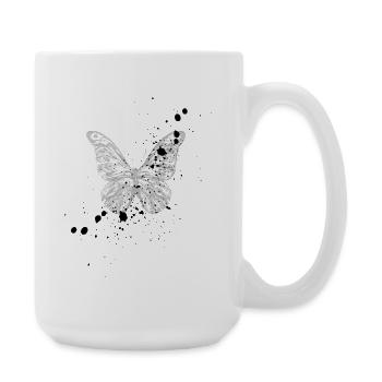 White Butterfly - Large Mug 440 ml - white - Right