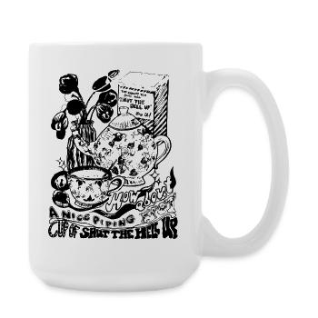 CUP OF SHUT THE HELL UP - Large Mug 440 ml - white - Right