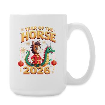 Chinese New Year Of The Horse 2026 - Large Mug 440 ml - white - Right