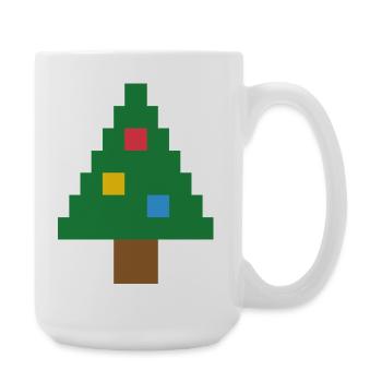 Pixel Fir – Look pull de Noël moche - Grande tasse 440 ml - blanc - Droite