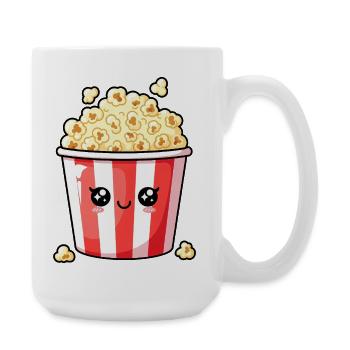 Seau à pop-corn Kawaii - Grande tasse 440 ml - blanc - Droite