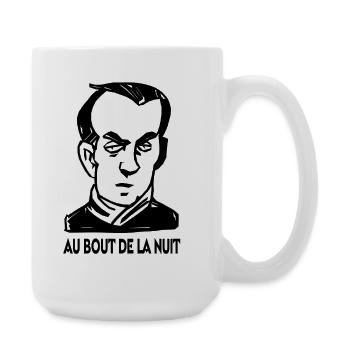 Portrait Louis-Ferdinand Céline - Grande tasse 440 ml - blanc - Droite