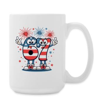 US Flag 67 Memes Six Seven - Large Mug 440 ml - white - Right