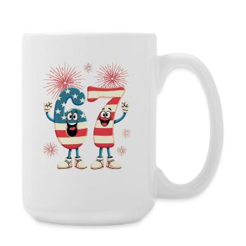 US Flag 67 Memes Six Seven - Large Mug 440 ml - white - Right