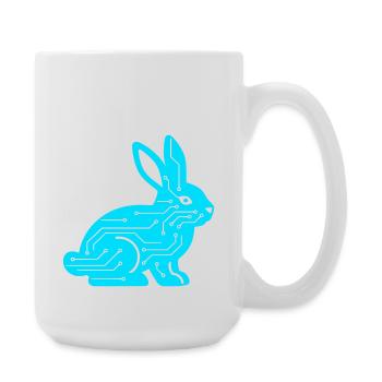 Cyber Hase Circuit Platine Tech Vektor - Große Tasse 440 ml - Weiß - Rechts