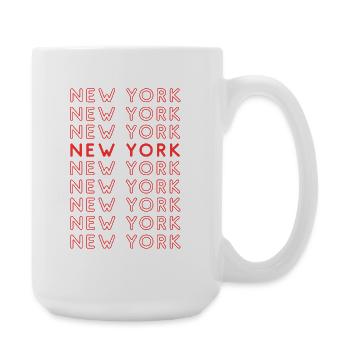 Diagramme de la grille de New York - Grande tasse 440 ml - blanc - Droite