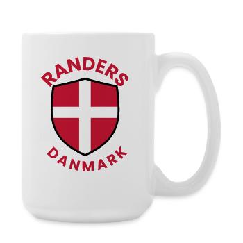 Drapeau du Bouclier du Danemark des Randers - Grande tasse 440 ml - blanc - Droite