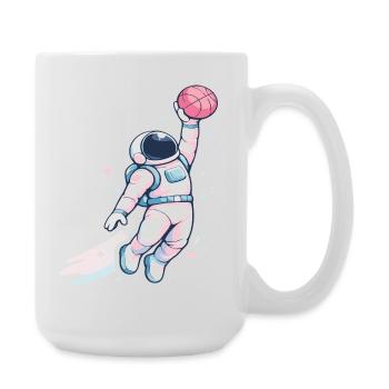 Cosmic Hoop-Astronaut - Große Tasse 440 ml - Weiß - Rechts