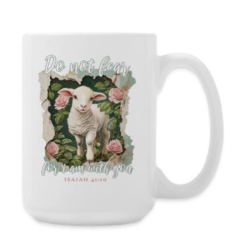 Verset biblique chrétien Lamb - Grande tasse 440 ml - blanc - Droite