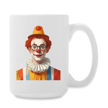 Ein Clown zu Karneval / Fasching - Große Tasse 440 ml - Weiß - Rechts
