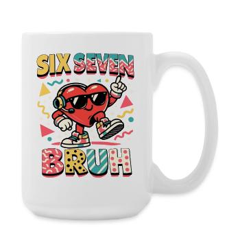 67 Six Seven Meme Cool Saint-Valentin - Grande tasse 440 ml - blanc - Droite